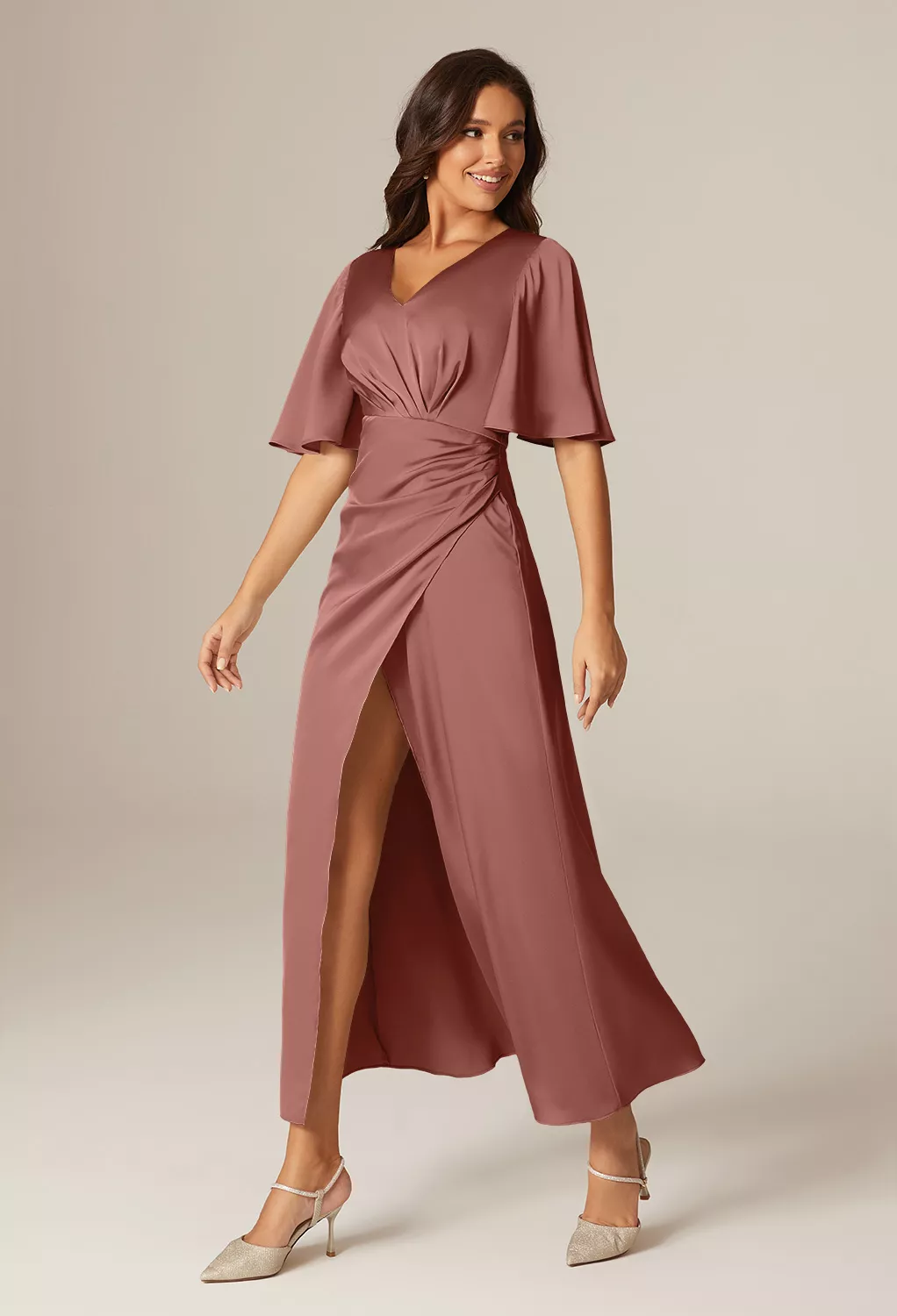 AW Gabrielle Desert Rose  Spring Wedding Guest Dresses